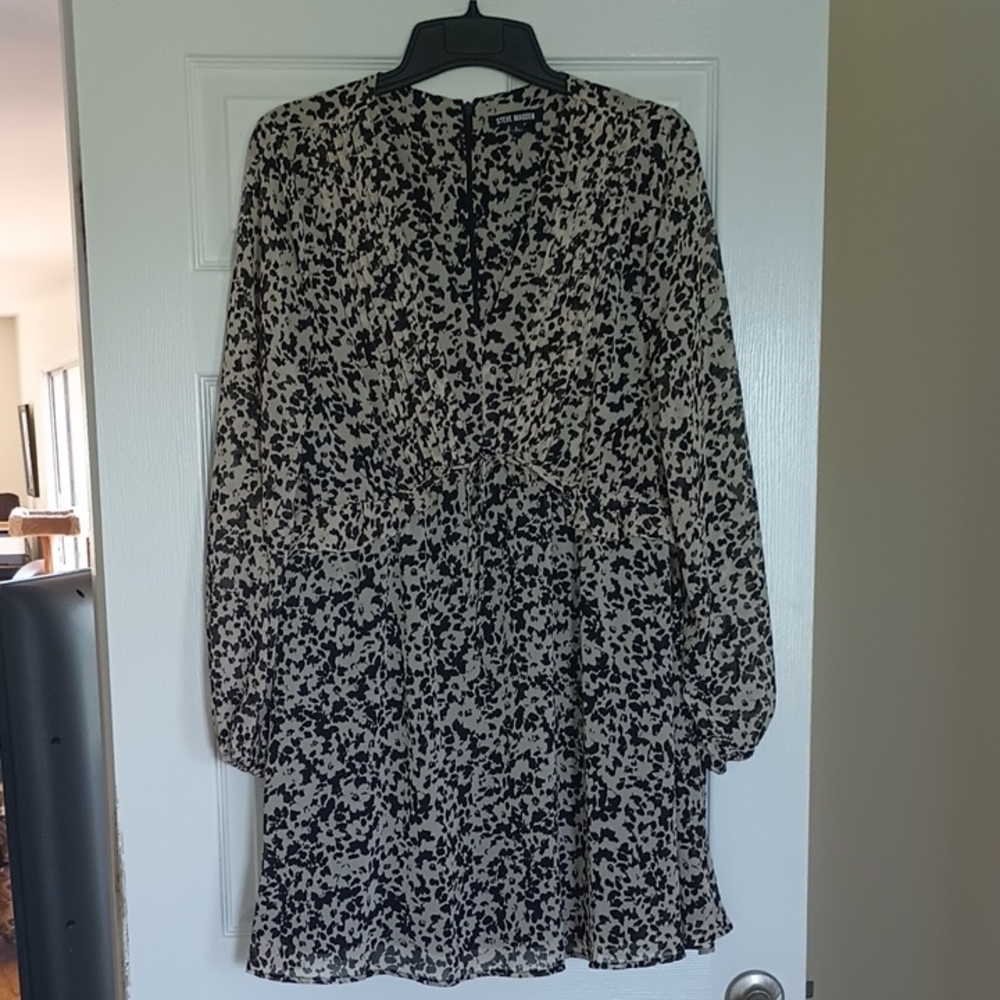 Steve Madden Black and White Tiered Sundress